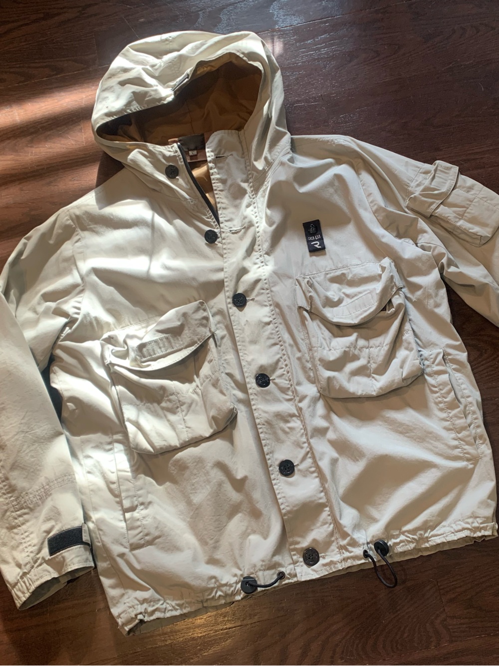 G-Star Cream Hooded Military Field Jacket